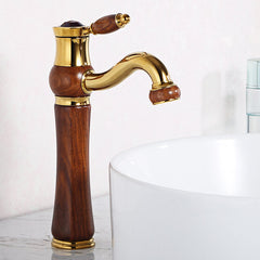 Antique Copper Bathroom Basin Faucet Tap Hot and Cold Water Single Hole Deck Mount Mixer G1/2