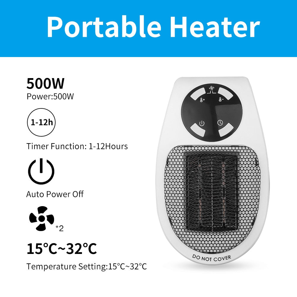 Portable electric heater 220V 500W fan heater