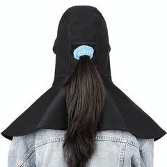 Winter Big Brim Headgear Motorcycle Cycling Balaclava Hood Warm Fleece Windproof Ski Fishing Women Men Bike Hat Cap