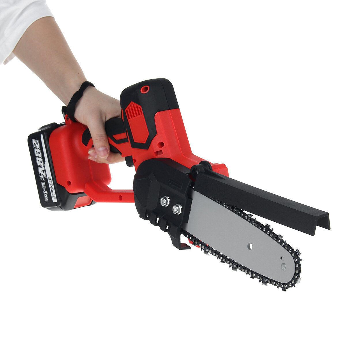 8 Inch Electric Chainsaw Cordless Wood Cutter One-Hand Saw Woodworking Saw
