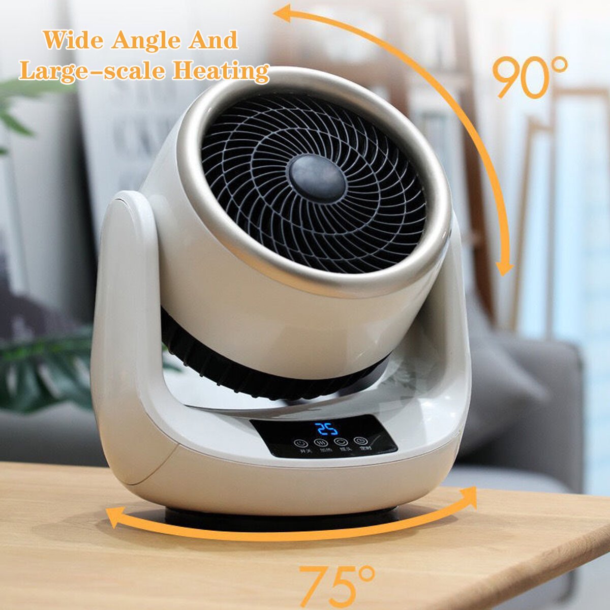 1500W Portable Electric Heater, 3-Mode Hot & Cold Fan for Home, Office, Dorm