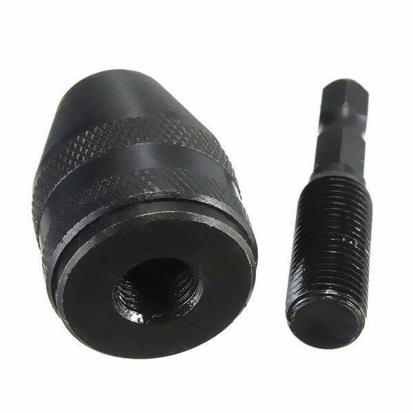 0.5-8mm 1/4 Inch Hex Shank Keyless Drill Chuck Drill Screwdriver Driver Adapter