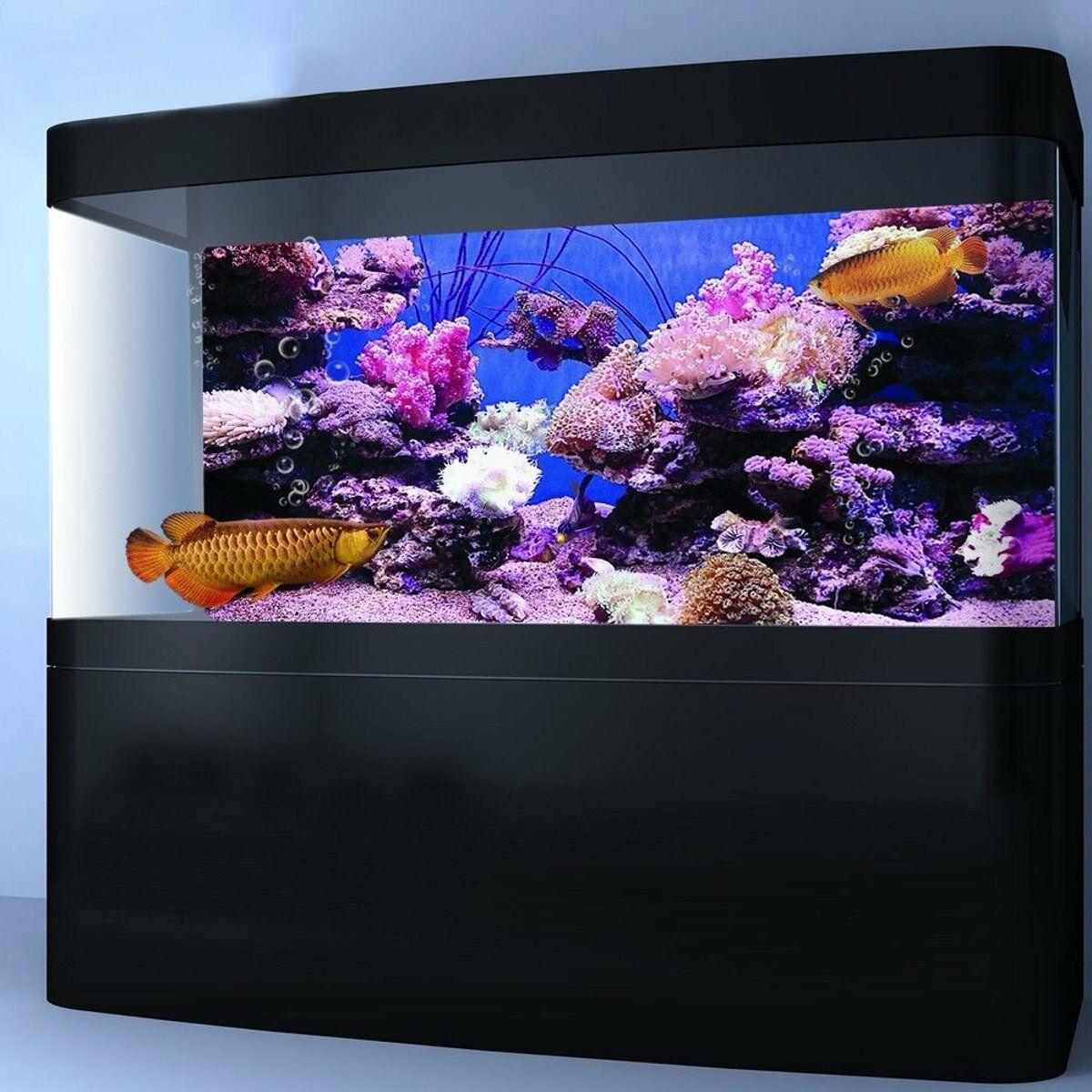 Coral HD Aquarium Background Poster Fish Tank Decorations Landscape Self
