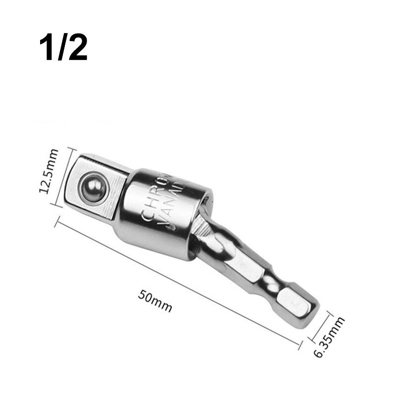 360 Rotary Screwdriver Extension Bar Hex Shank To Square Socket Drill Bits Bar Drill Socket Adapter