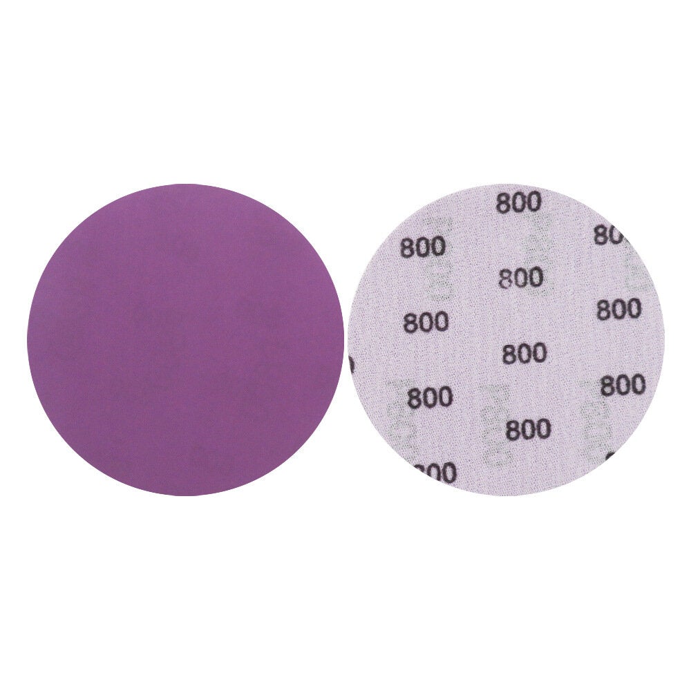 100pcs 4 Inch 100mm 80-3000 Grit Purple Sanding Disc Waterproof Hook Loop Sandpaper for Metal Wood Car Furniture Polishing