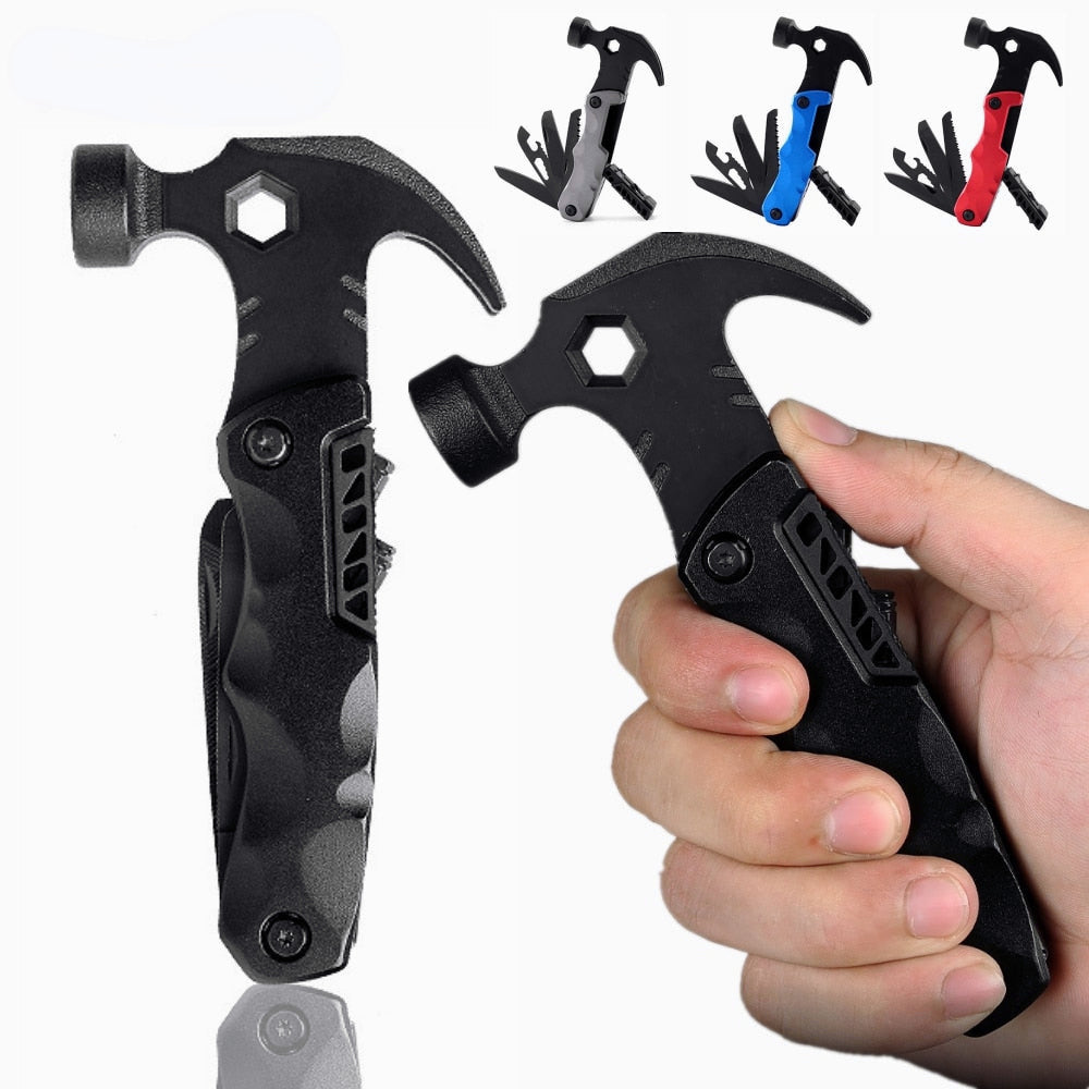 Multi Outdoor Camping Tools Adjustable Wrench/Car Multi-function Lifesaving Hammer Mini Pockets Multi-functional Tool