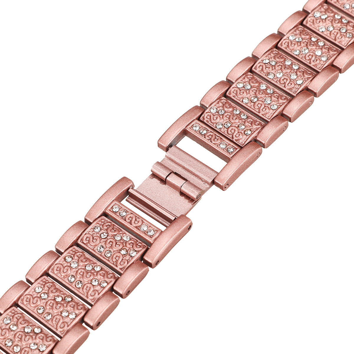 Crystal Stainless Steel Watch Band Wrist Strap for Fitbit Charge 3 Smart Watch