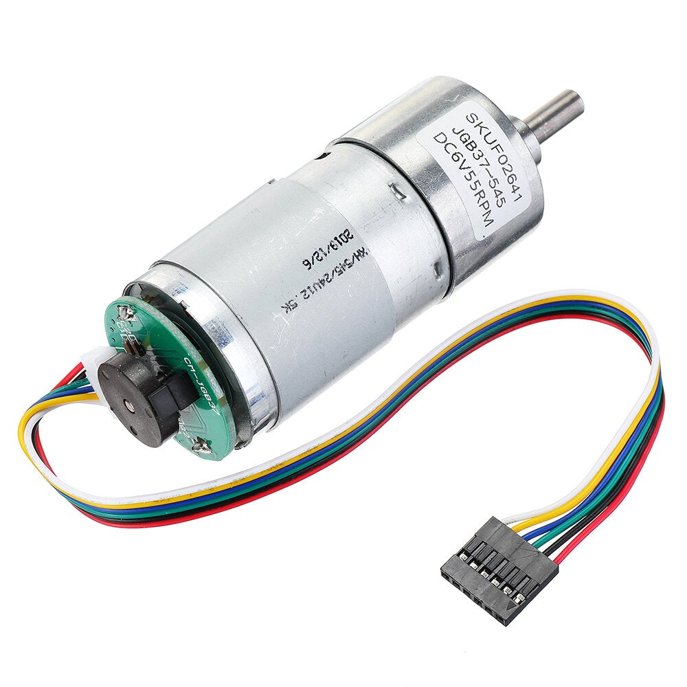 DC 6V 55RPM Gear Reducer Motor with Encoder Geared Reduction Motor