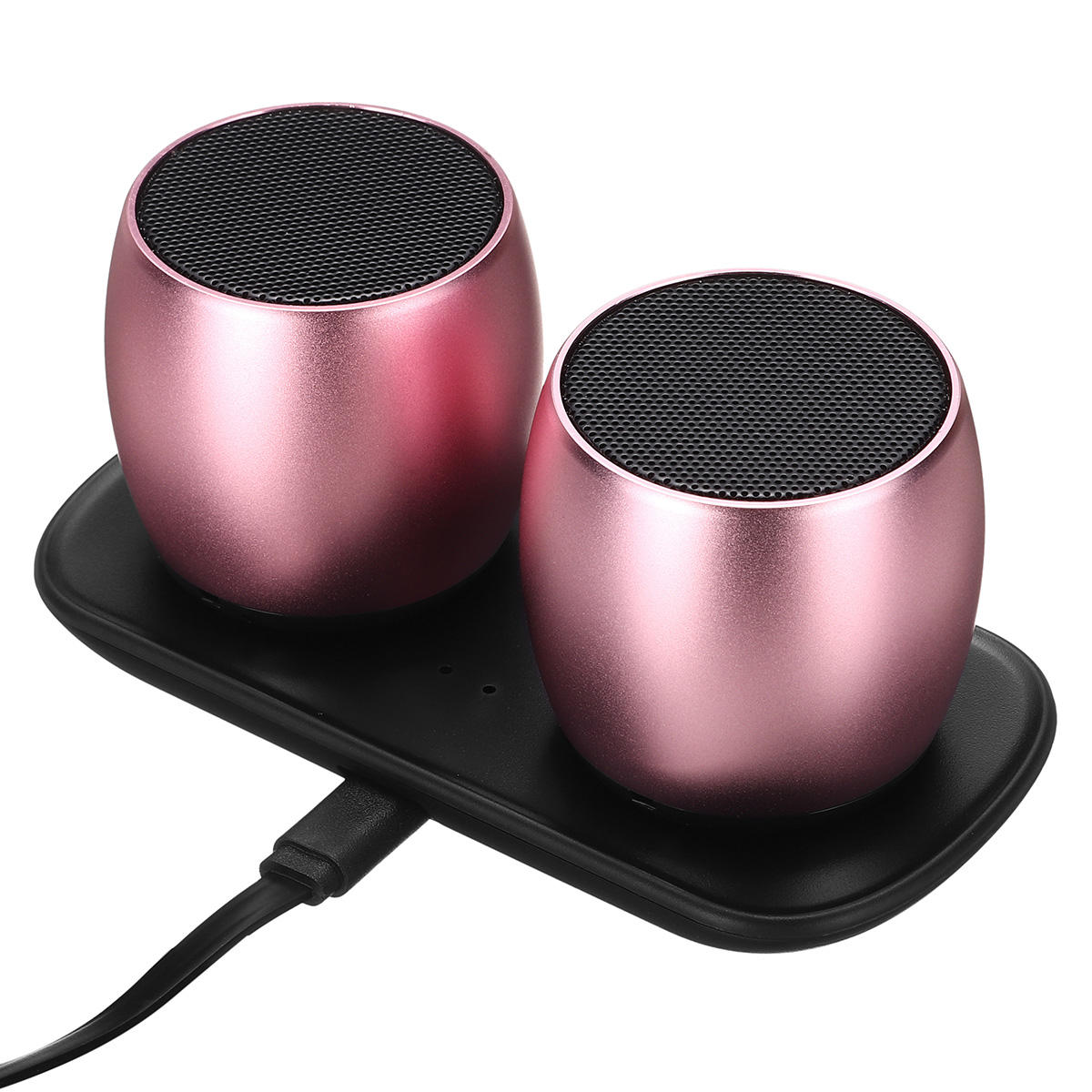 3W 400mAh Waterproof Wireless Stereo Twins Bluetooth Speaker with USB Charging Dock for Car Home