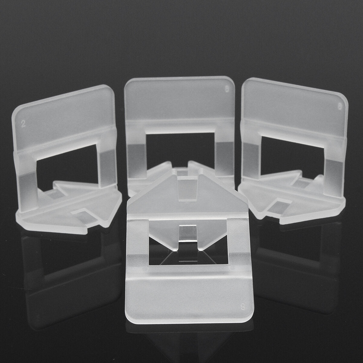 100/200Pcs 1.0mm 1.5mm White Ceramic Tile Leveling System Clip Tiling Accessibility Spacer Plastic Clip