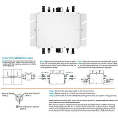 Solar Grid Tied Micro Inverter Mppt Dc to Ac 110v-230v Output for Panels, Auto Recognition and Ip65 Waterproof