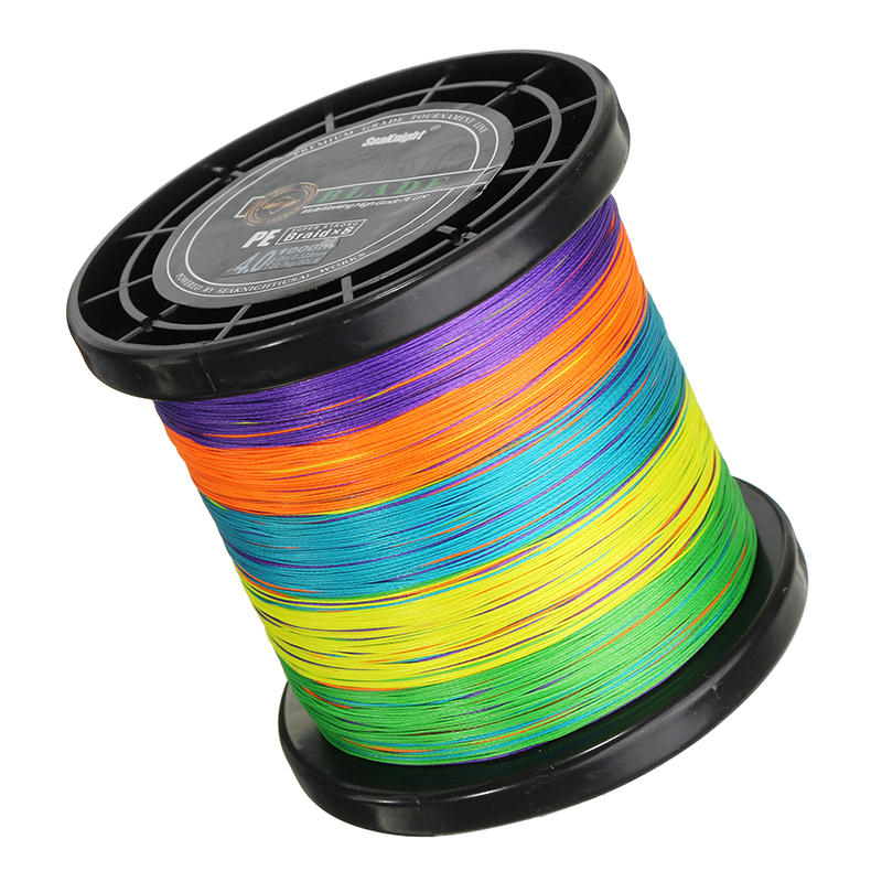 1000M Fishing Line Multi-color Colorful 10 Meters/ Color Super PE Braided 8 Strand Weaves