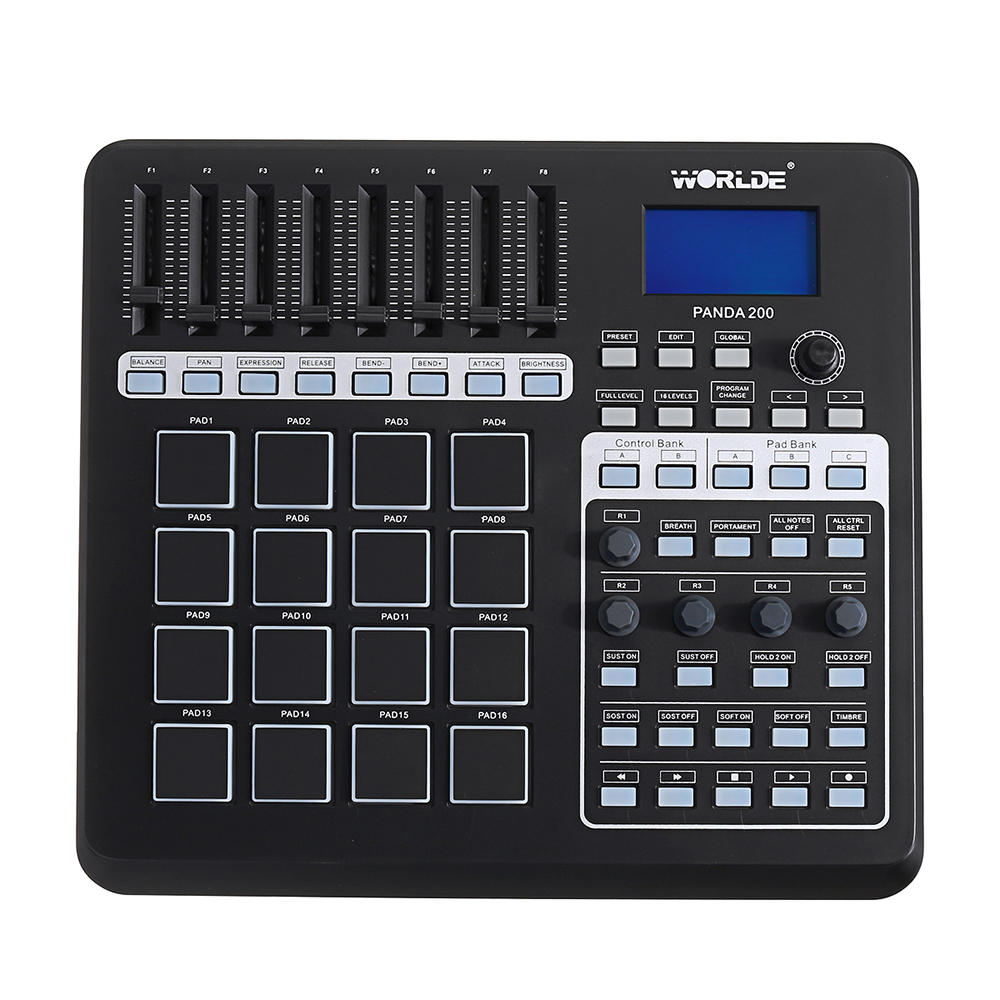 Portable 16 Drum Pads USB MIDI Controller Keyboard