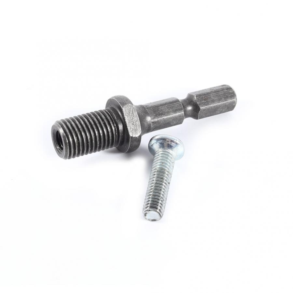 Round Shank Hexagonal Post Chuck Drill Bit High Carbon Steel Male Steel Shank Adapter Thread, With Screws, For Electric Hammer Adapter