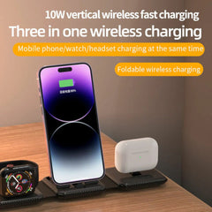 Fast Wireless Charger Pad for iPhone 13/14/Pro/Max, iWatch, AirPods, Qi-enabled