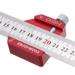 "Adjustable 12" Line Scribe Ruler for Woodworking - 45 & 90 Degree Stainless Steel Tool"