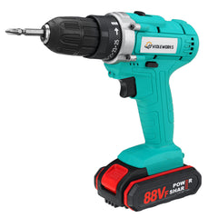 88VF Cordless Electric Impact Drill 2 Speed Hand Screwdriver Drill 25+1 Torque 3/8" Chuck