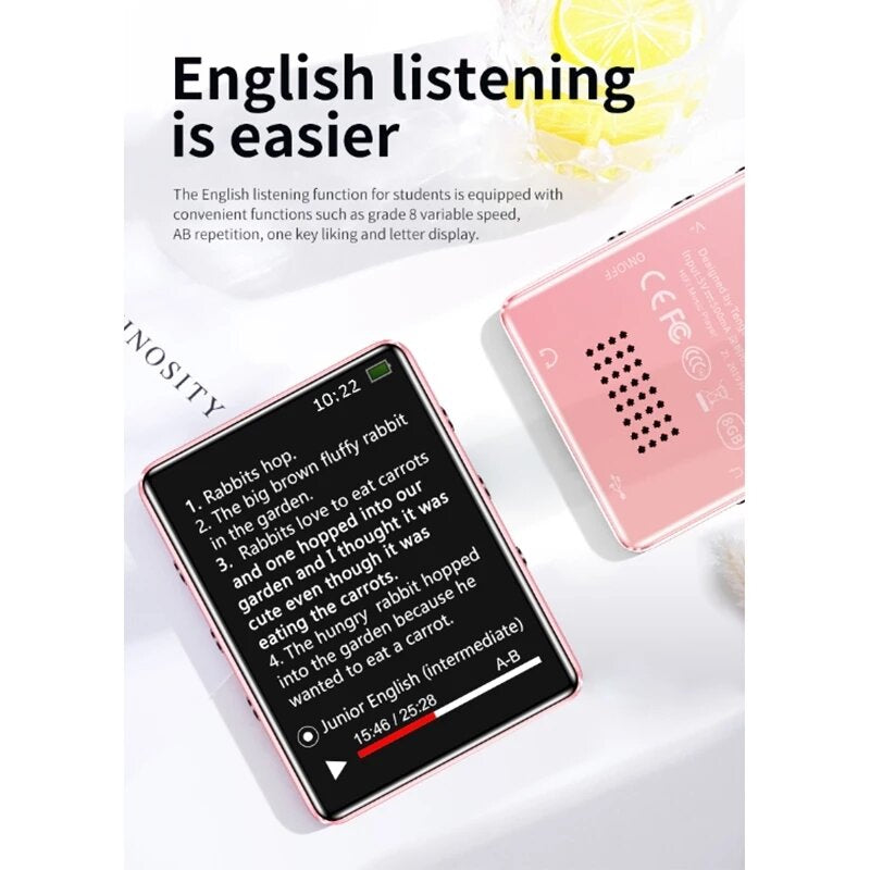 MP3 Music Player Portable Lossless Sound MP4 Bluetooth FM Radio Voice Recorder E-Book Video 16GB