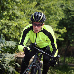 Men's Cycling Clothing Waterproof Windproof Riding Jacket Thermal Fleece Gel Pad Cycling Tights Set