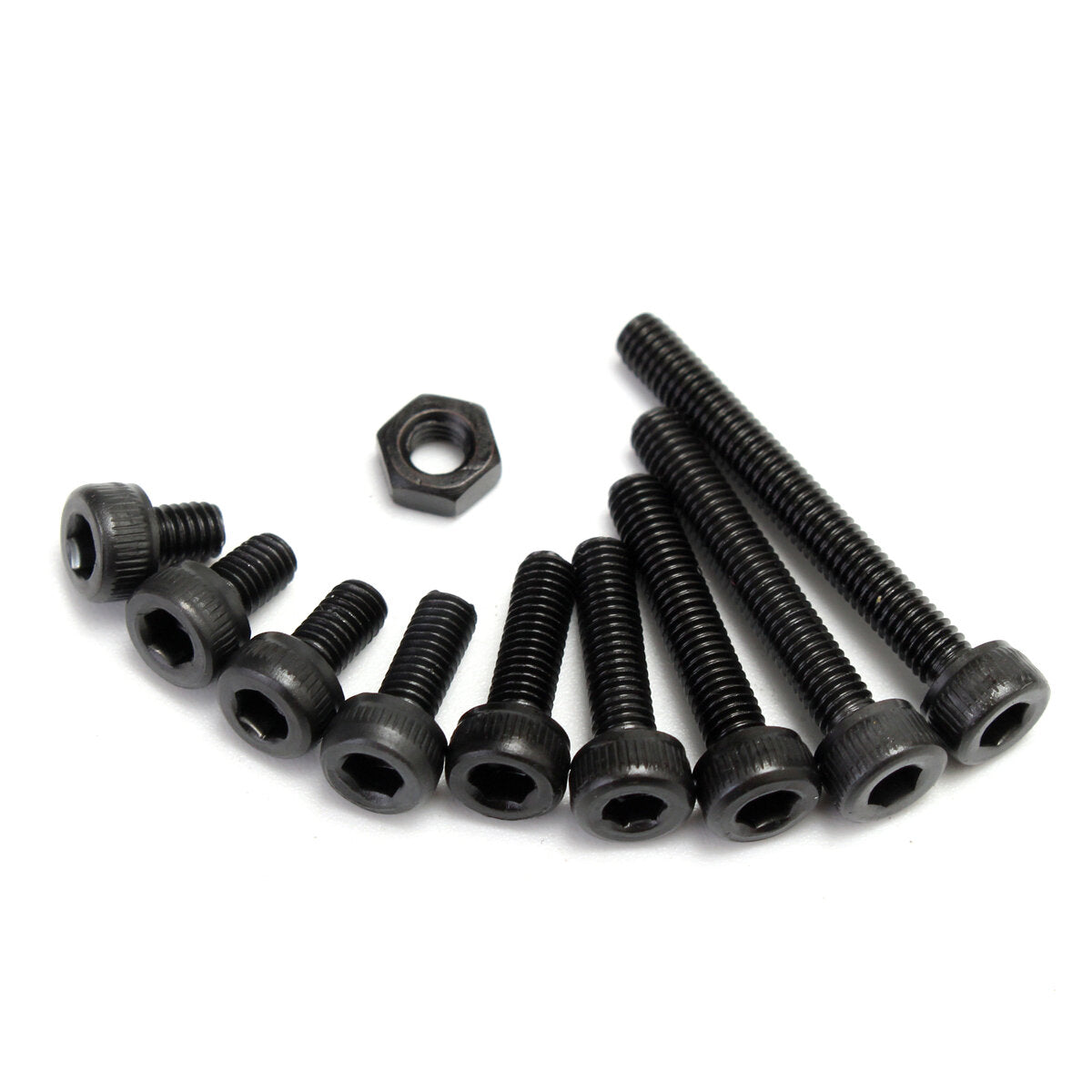 M3CH9 50Pcs M3 Carbon Steel Hexagon Socket Cap Head Screws Bolts 4-20mm Optional Length