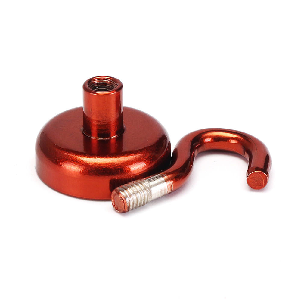 25mm 22KG Magnetic Hook Holder Neodymium Magnet Red Hook Magnet