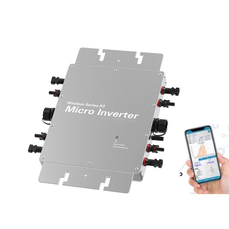 1200W Solar Grid Tie Inverter Input DC22V-60V to AC110V/220V WVC on grid Micro Power Inverter WIFI Version