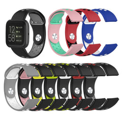 Two-color breathable Silicone Replacement Strap Smart Watch Band For Fitbit Versa 2