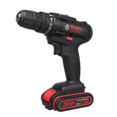 36V Electric Cordless Drill Screwdriver Dual Speed 25 Torque LED with Li-ion Battery