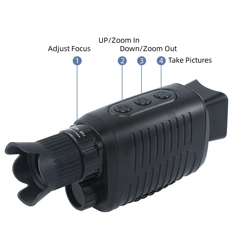 Handheld Monocular Night Vision Device for Outdoor Outdoor Search Full Darkness 300m