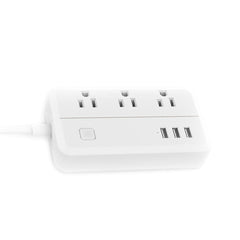 US Plug Sockets with 3 Outlet 3 USB Sockets Overload Switch Surge ProtectorWith Extension Cable Switch Power Outlet