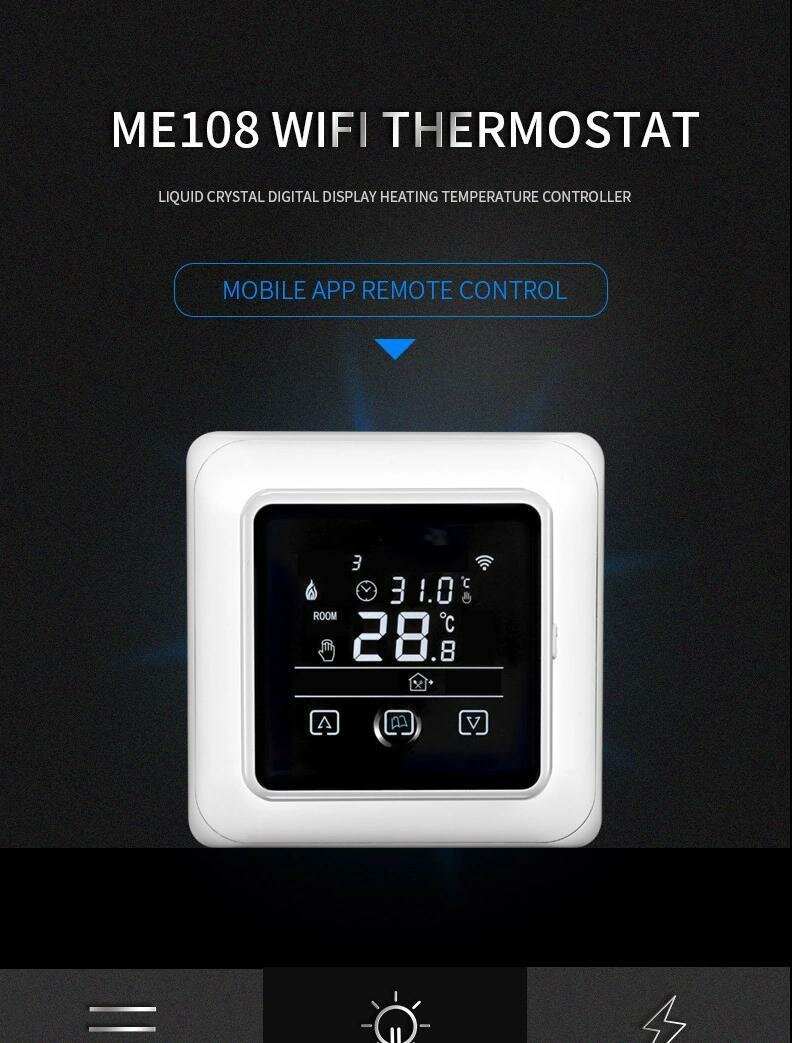 Electric Floor Heating Thermostat Smart WiFi Tuya Temperature Controller Works With Alexa Google Home