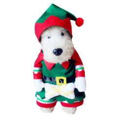 Pet Dog And Cat Christmas Suit Santa Claus Dressing Up Party Apparel Clothing With Hat