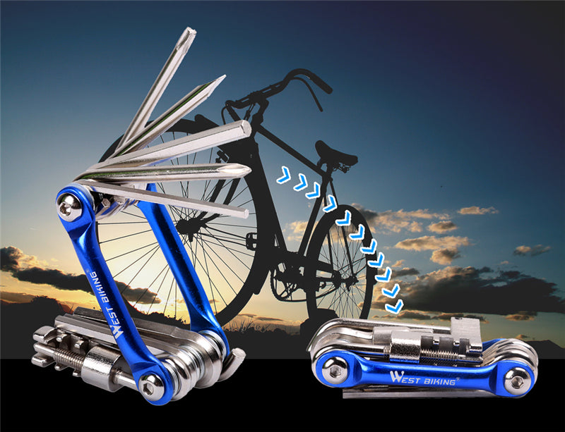 11-in-1 Bicycle Repair Tools Kit Multi-function Hex Spoke Cycling Screwdrivers Tools Tyres Lever Allen Wrench MTB Bike Tools