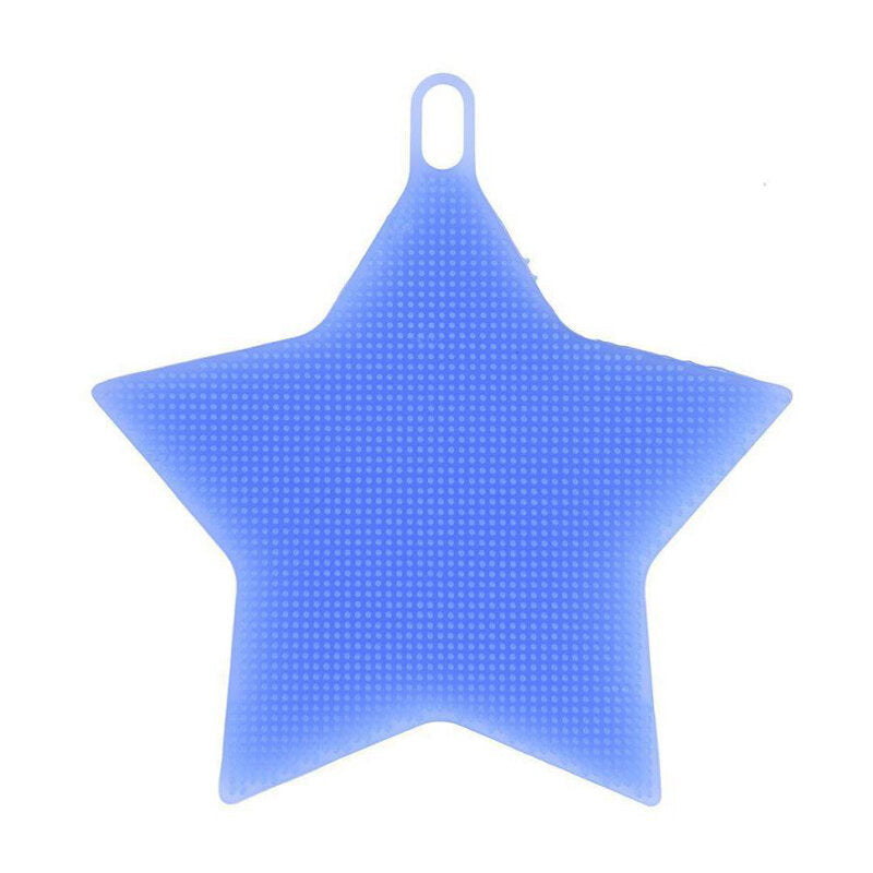 Multi-function Star Shape Silicone Dish Cleaning Brush Scrubber Heat Resistant Coaster