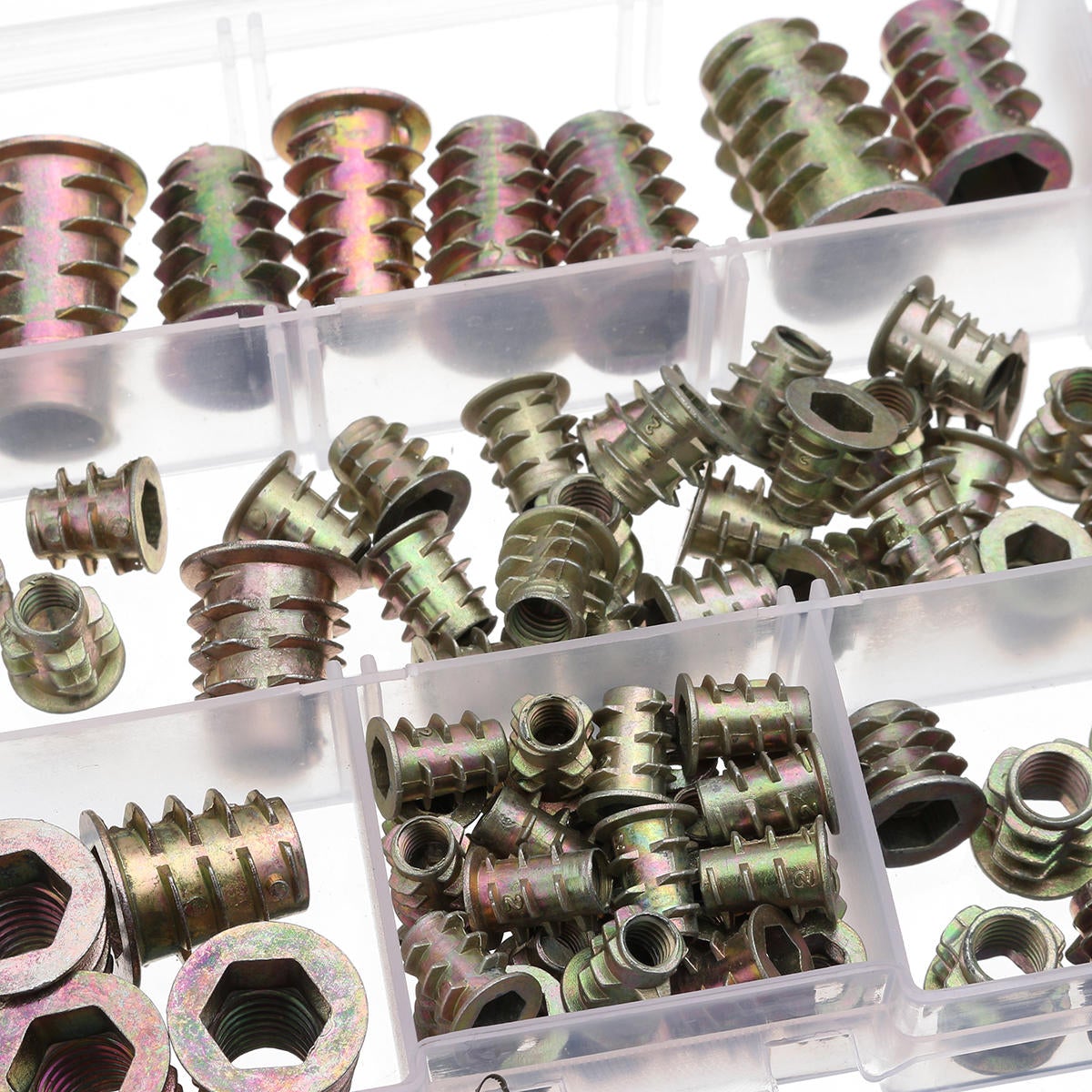 100PCS M4-M10 Metric Threaded Sleeve Screw Insert Nuts Hand Tools