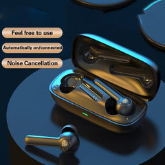 bluetooth 5.0 Earphone 9D Stereo Wireless Headphone Earbuds Noise Cancelling Fast Charging Sports Headset With Microphone
