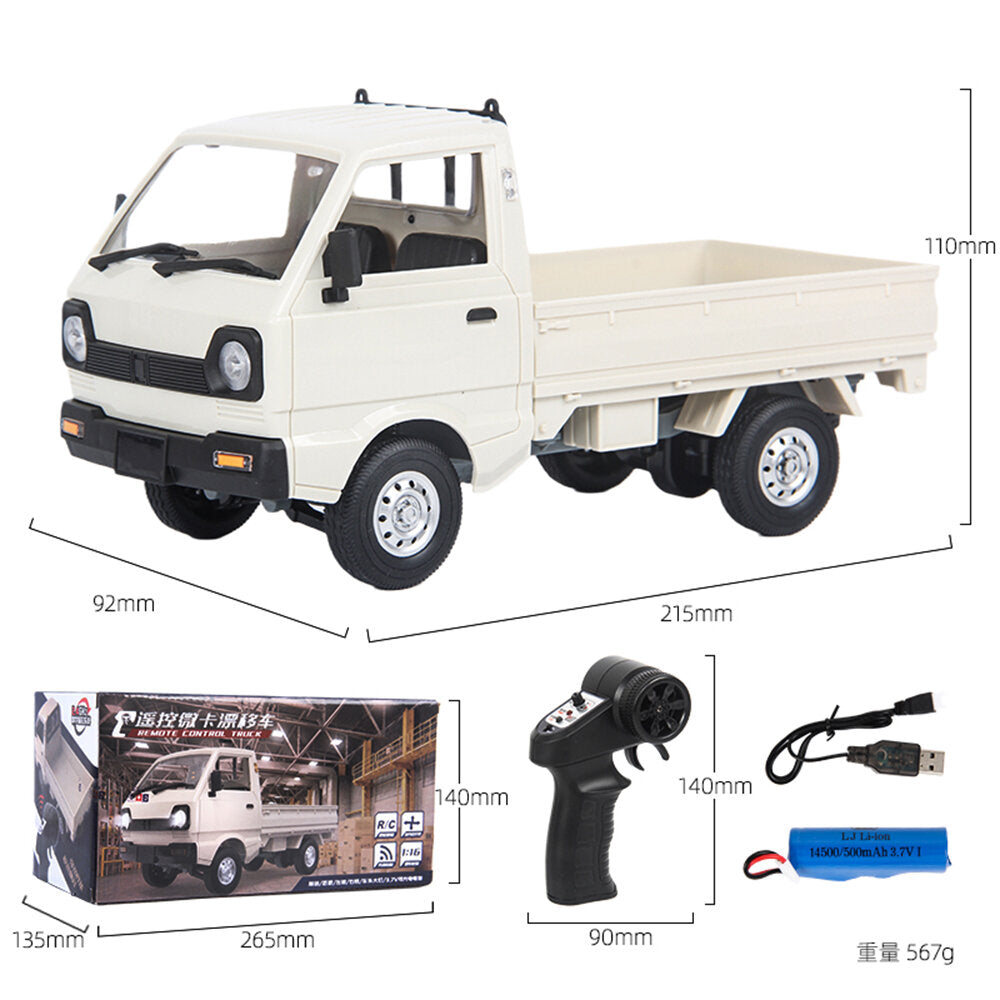 MINI 1/16 2.4G 4WD Full Scale On-Road Electric RC Car Truck Vehicle Models With LED Light