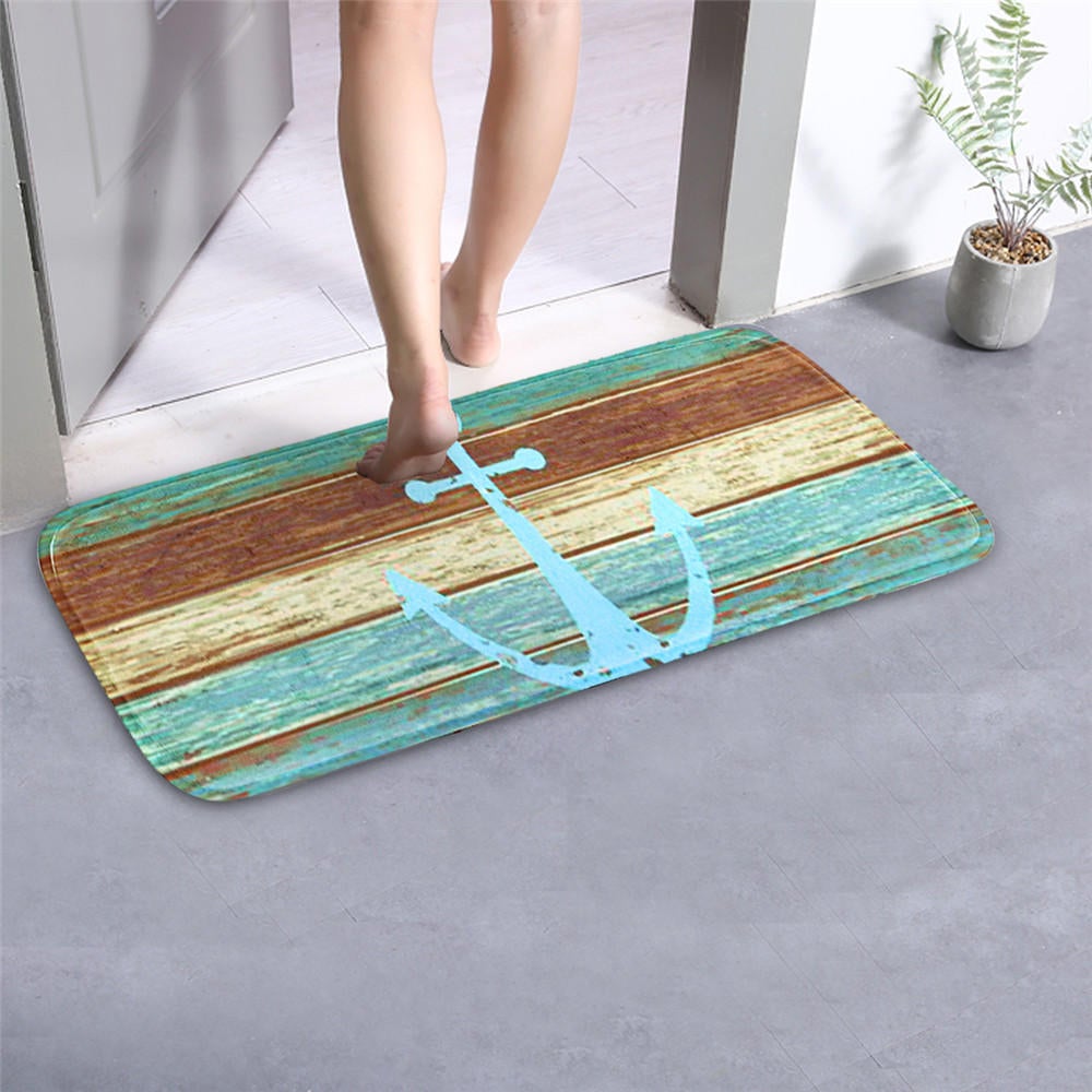 23x68.5cm Simple Retro Style Stair Pad Anti-Slip Kitchen Bathroom Protection Cover Floor Mat