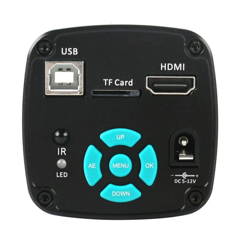 48MP 4K HDMI USB Digital Video Monocular Microscope Camera 1X-130X Zoom C-Mount Lens for Soldering Mobile Phone Repair Tools
