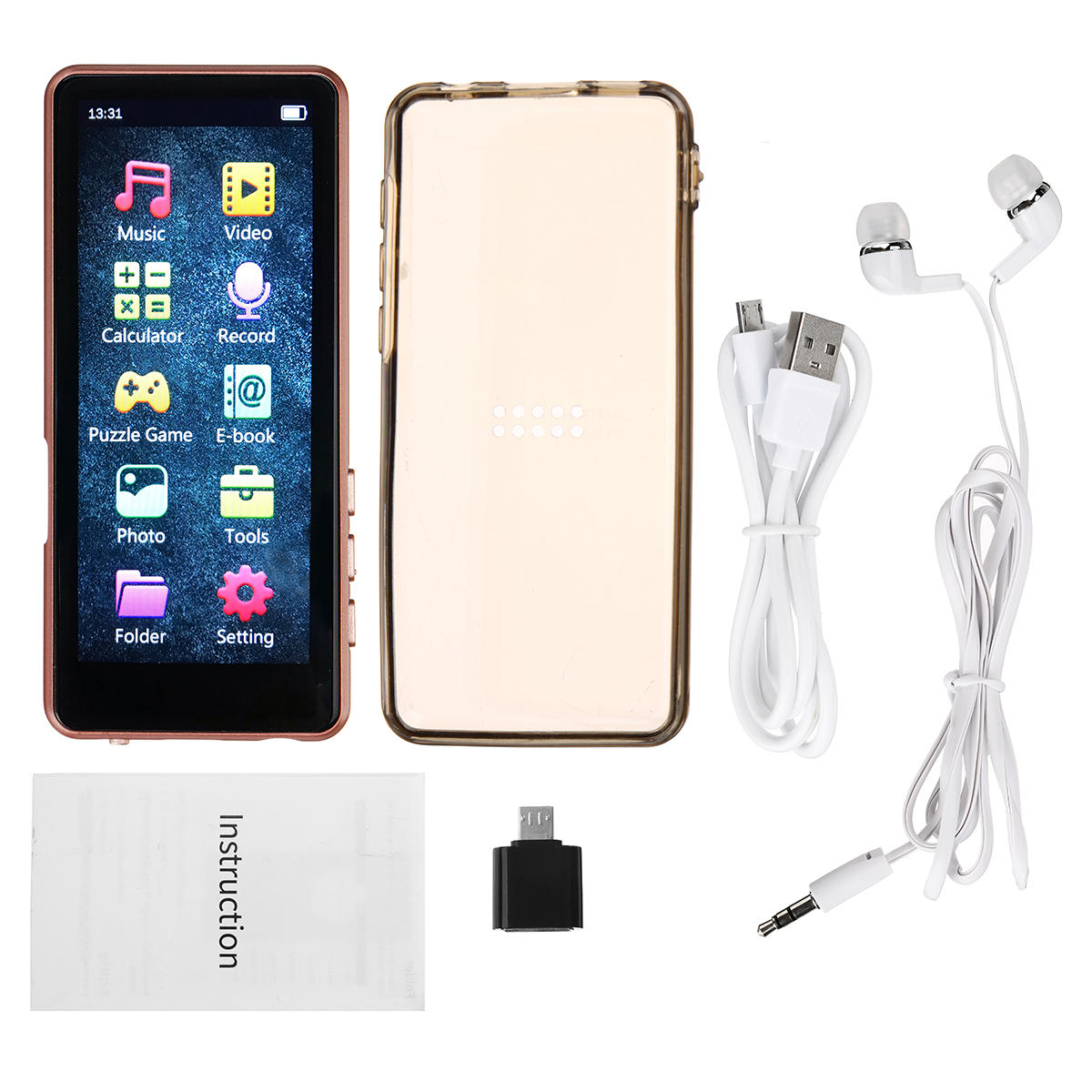 8GB Lossless MP3 MP4 Player 3.5inch HD IPS Full Screen External Speaker Ebook TF Card Music Player