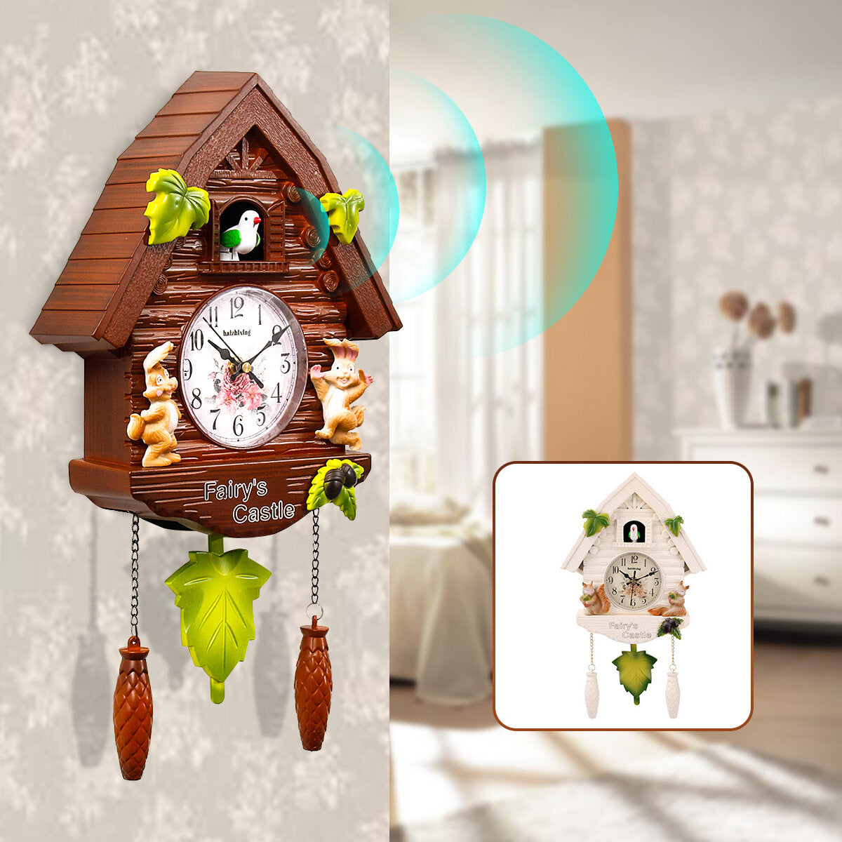 Modern Quartz Clock Bird Home Living Room Hanging Wall Clocks Decoration