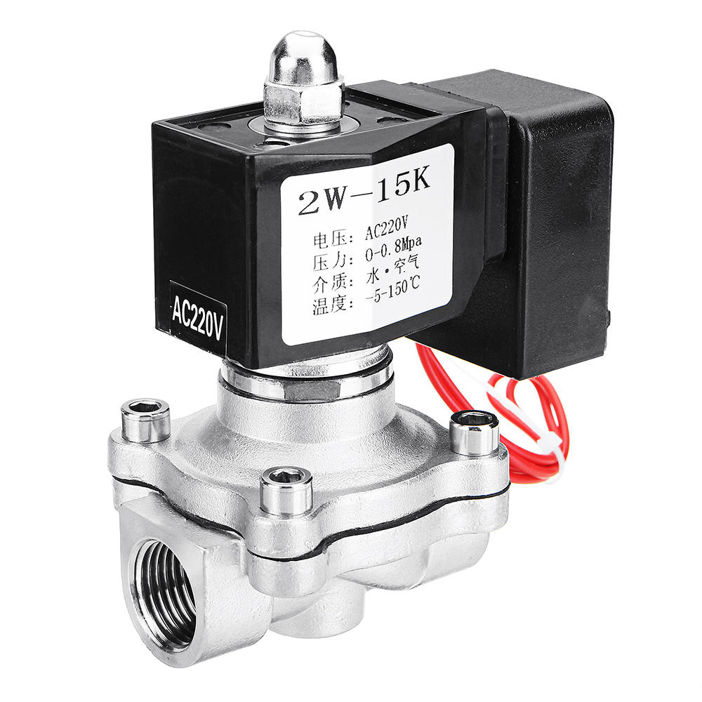 1/2" AC220V Normally Closed Stainless Steel Energy Saving Electric Solenoid Valve Direct Motion