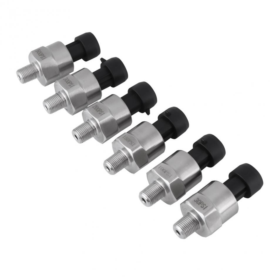 DC 5V 1/8NPT Thread Pressure Sensor Transmitter Transducer Sender Sensor for Oil Fuel Diesel Air Water Stainless Steel