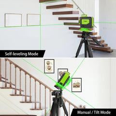 16 lines 4D Cross Line Laser Level Green Beam Line with Remote Control for Tiles Floor Multi-function