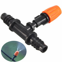 Mist Nozzle Sprinkler with 8/11 Flat Tee Garden Irrigation Tools