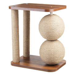 Cat Toy Wooden Bottom Plate Circular Grinding Claw Ball Cat Toy Climbing Frame Cat Toy With Sisal Ball