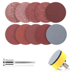 102Pcs 1 Inch Sanding Disc Pad 80-3000 Grit Abrasive with 1/8 inch Shank Adapter Abrasives Hook and Loop Backer Plate Sandpaper