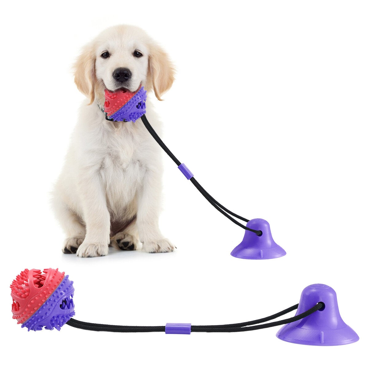 Dog Chew Toys for Aggressive Chewers Dogs Training Treats Teething Rope Toys with Suction Cup