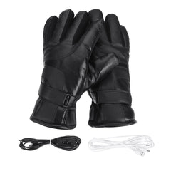 1 Pair Winter Heated Gloves USB Rechargeable Electric Thermal Insulated Gloves for Winter Sports Climbing Cycling