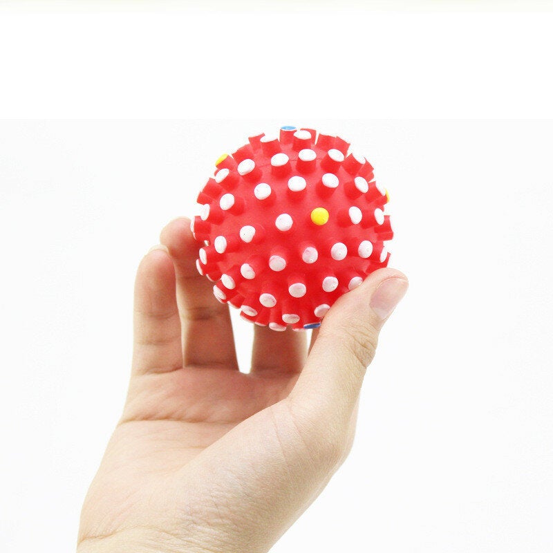 Environmental PVC Pet Toy Ball Random Colors Internal Sound Air Bag Help Grind Teeth Promote Relationship with Pets